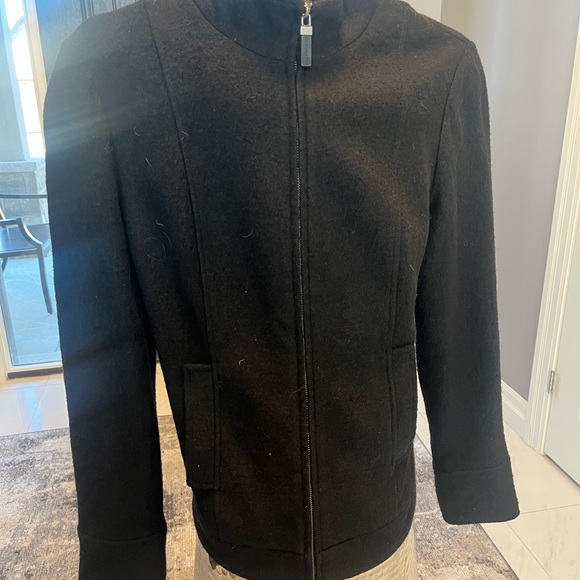 Della Spiga Italy đź–¤wool viscose very tailored black jacket very edgy and trimđź–¤ - Picture 8 of 17